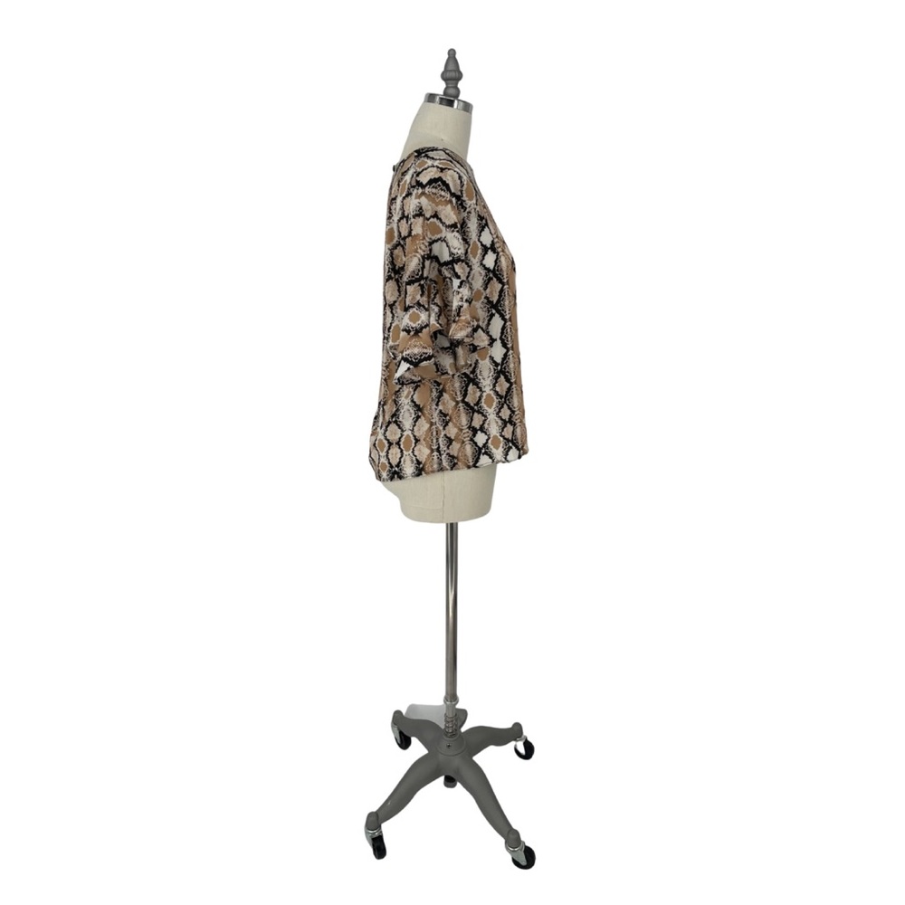 Three Eighty Two | Women’s Josh Ruffle Python Tee XS $78 - Picture 3 of 5